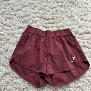 Gymshark Women's Burgundy Athletic Shorts